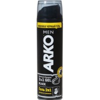 Гель для бритья ARKO Black 2 в 1 для бритья и умывания, 200 мл